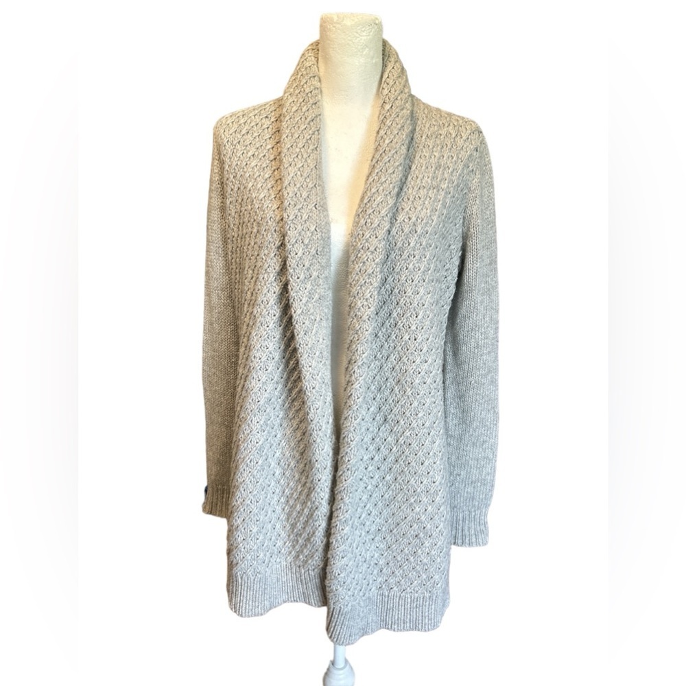 Theory Joyanne Nuvola Knit‎ Cardigan Women’s Size Small Gray Rolled Lapel